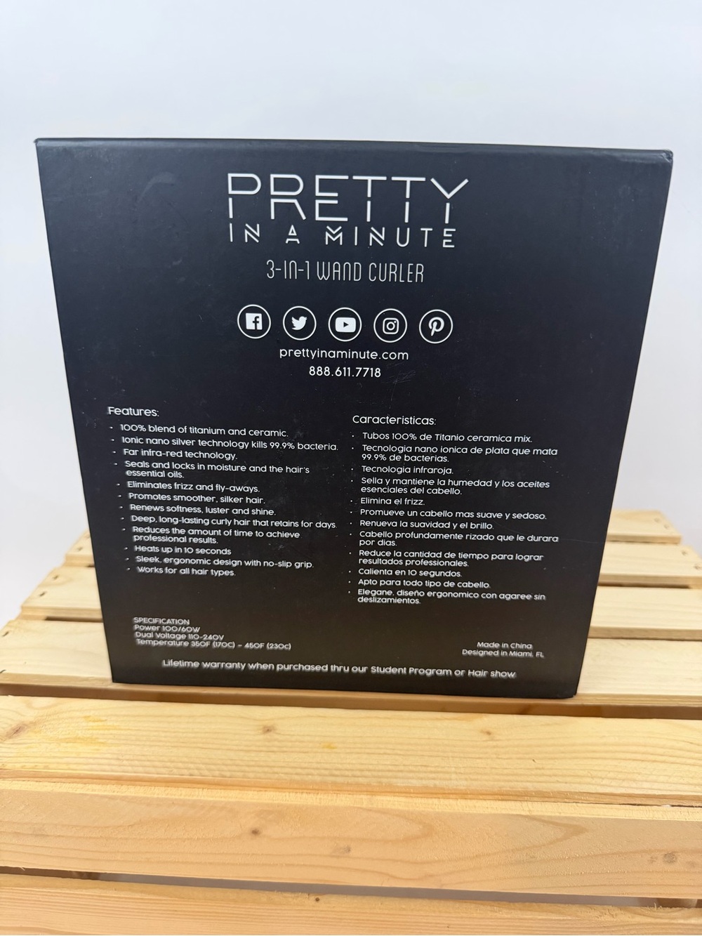 Pretty in a Minute 3-in-1 Wand Curler Set – Titanium & Ceramic – Complete Set - Picture 5 of 6